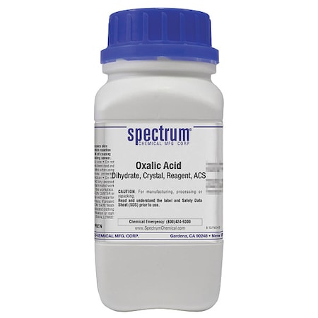 Oxalic Acid, Dihydrate, Crstl, Rgnt, ACS, 500 MPN:O1025-500GM