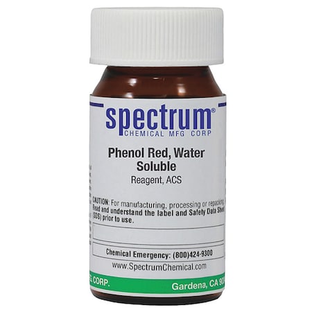 Phenol Red, Water Soluble, Reagent, ACS, 5g MPN:PH135-5GM02