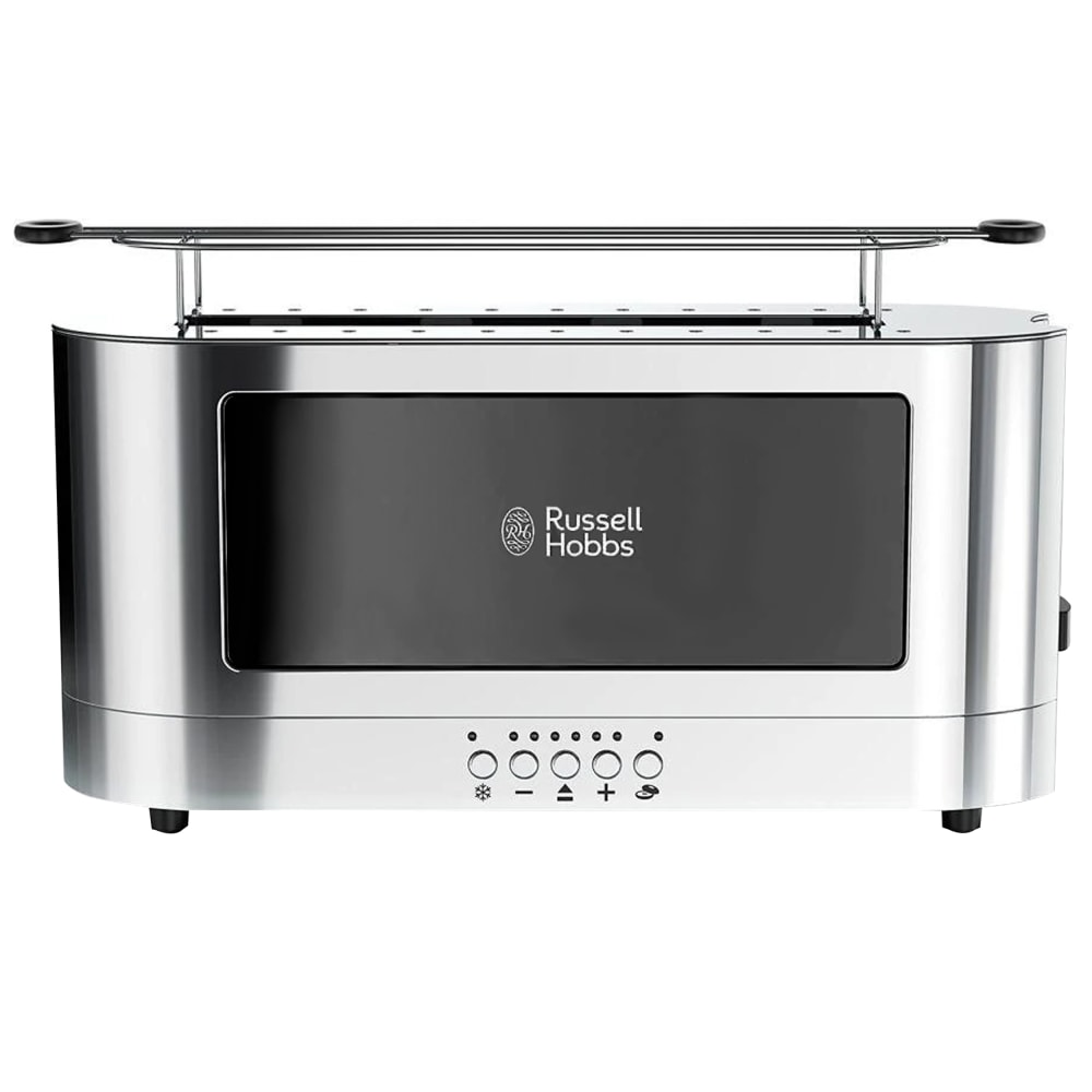 Russell Hobbs Stainless-Steel 2-Slice Extra-Wide-Slot Long Toaster With Glass Accent, Black MPN:995116738M