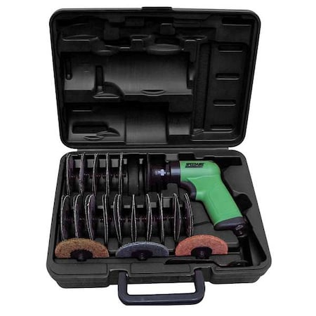 Angle Angle Grinder Kit, 1/4 in NPT Female Air Inlet, Medium Duty, 16, 000 RPM, 0.4 hp MPN:12V733