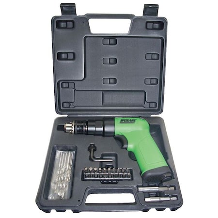 Air Drill, Industrial, Pistol, 1/4 In. MPN:12V744