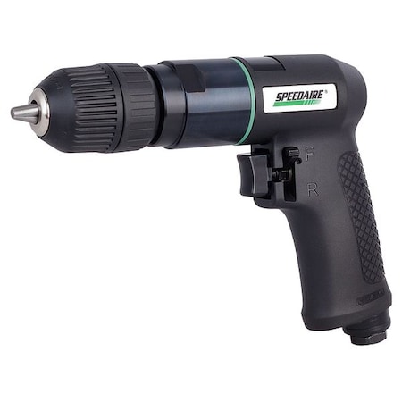 Air-Powered Drill, 1/4 in, NPT, Keyless MPN:21AA71