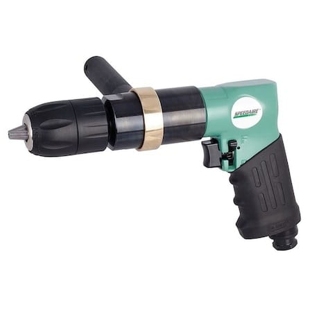 Air-Powered Drill, 1/4 in, NPT, Keyless MPN:21AA74