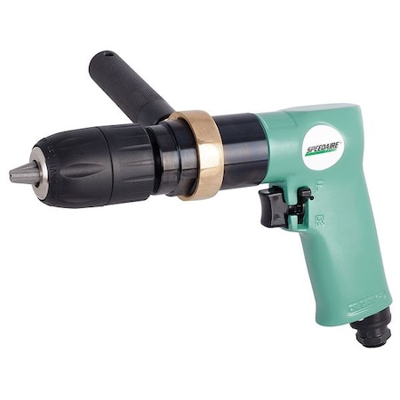 Air-Powered Drill, 1/4 in, NPT, Keyless MPN:21AA75