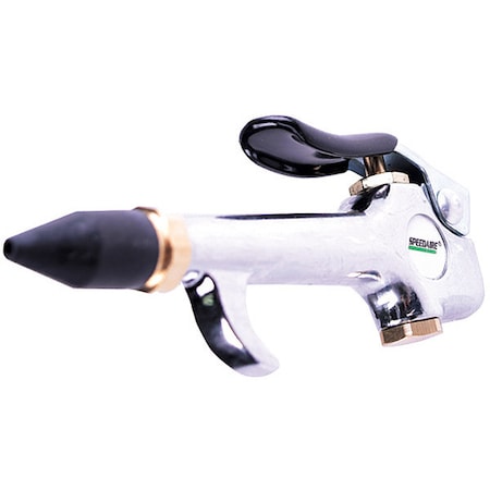 Air Gun, Thumb-Lever Grip, Straight Nozzle, Rubber Tip, 1-5/16 in Extension, 1/4 in NPT Female MPN:22YK50