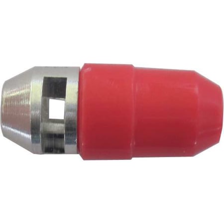 Air Gun Nozzle, Safety, 1/4 Inlet, Red MPN:22YK61
