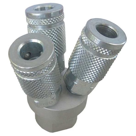 Air Gun Manifold, 1/4 FNPT, Automotive MPN:22YK98