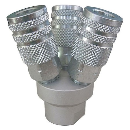 Air Gun Manifold, 1/4 FNPT, Industrial MPN:22YK99