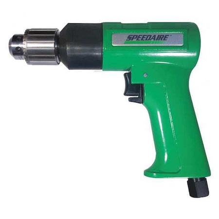 Air-Powered Drill, 1/4 in, NPT, Keyed MPN:45YY15