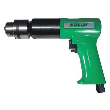 Air-Powered Drill, 1/4 in, NPT, Keyed MPN:45YY16