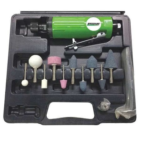 Straight Die Grinder Kit, 1/4 in NPT Female Air Inlet, 1/4 in Collet, Medium Duty, 22, 000 RPM MPN:48MA01