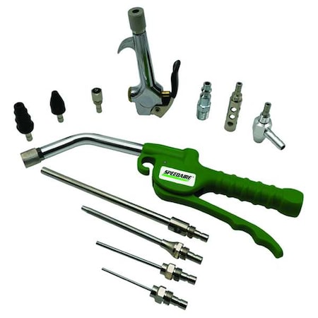 Air Gun Kit, 1/4 in, FNPT, Green; Gray MPN:52CF84