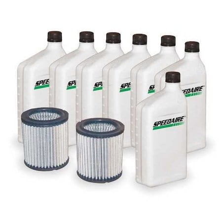 Air Compr Maint Kit, 7 qt Oil, Air Filters MPN:1WF48