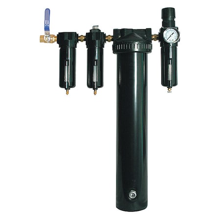 Desiccant Air Dryer, 5-Stage, ISO Class 2, 1/2 in NPT, 30 cfm, 250 psi Max Op Pressure MPN:2YNL6