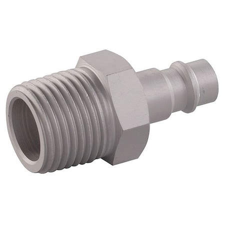 Coupler Plug, (M)NPT, 1/4, Aluminum MPN:30E524