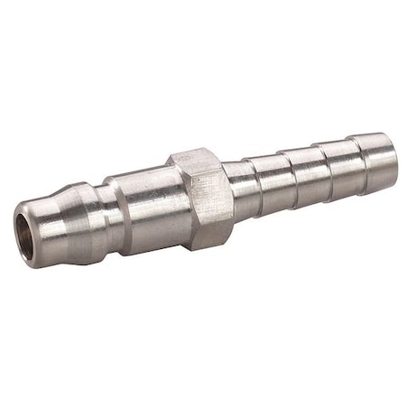 Coupler Plug, Hose Barb, 1/4, 304 SS MPN:30E587