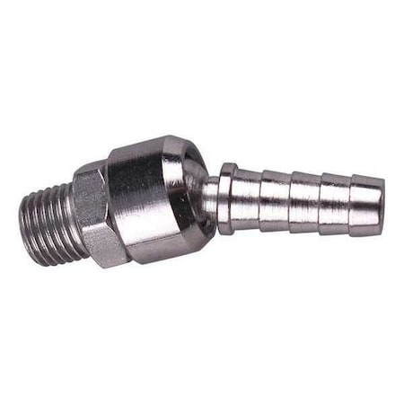 Swivel Connector, 1/4 (M)NPT x 3/8 Barb MPN:30E603