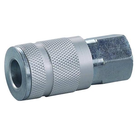 Quick Connect Hose Coupling, 1/4 in Body Size, 1/4 in Hose Fitting Size, Sleeve, 30E653 MPN:30E653
