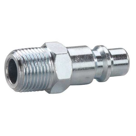 Quick Connect Hose Coupling, 1/4 in Body Sz, 1/4 in Hose Fitting Sz, Steel, Plug, Male, 30E657 MPN:30E657