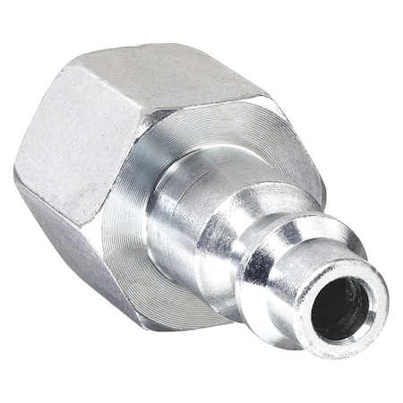 Quick Connect Hose Coupling, 1/4 in Body Sz, 1/4 in Hose Fitting Sz, Steel, Plug, Female, 30E664 MPN:30E664