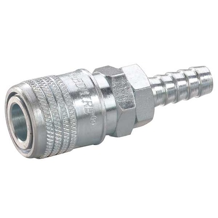 Coupler Body, Hose Barb, 1/4, Steel MPN:30E679