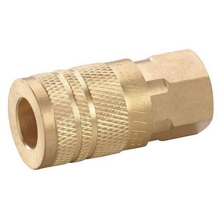 Quick Connect Hose Coupling, 1/4 in Body Size, 1/4 in Hose Fitting Size, Sleeve, Socket, 30E709 MPN:30E709