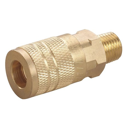 Quick Connect Hose Coupling, 1/4 in Body Size, 1/4 in Hose Fitting Size, MNPT, 30E710 MPN:30E710