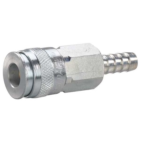 Coupler Body, Hose Barb, 1/4, Brass/Steel MPN:30E727