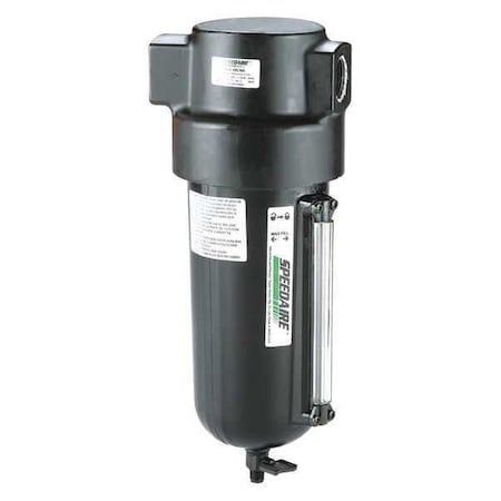 Compressed Air Filter, Particulate, 1 in NPT, 425 cfm, 5 micron, 250 psi Max Op Pressure MPN:4ZL10