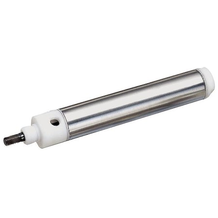 Air Cylinder, 9/16 in Bore, 3 in Stroke, Round Body Double Acting, Stainless Steel . MPN:5TRA2