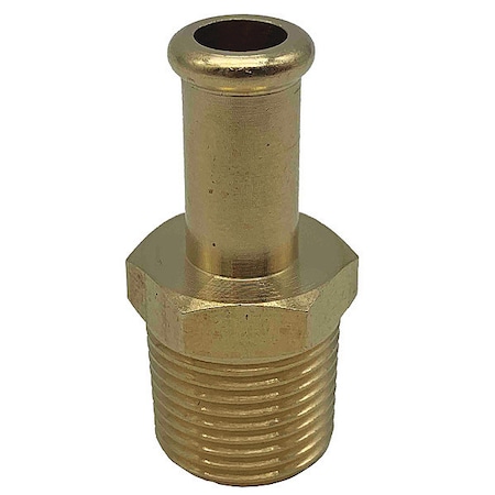 Hose Barb, 3/8 In Barb, 3/8 In MNPT, Brass MPN:6AFJ8