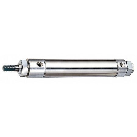 Air Cylinder, 5/16 in Bore, 3 in Stroke, Round Body Double Acting, Stainless Steel . MPN:6CZX1