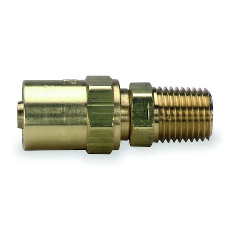 Hydraulic Hose Fitting, Brass, 1/4