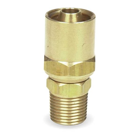 Hydraulic Hose Fitting, Brass, 3/8