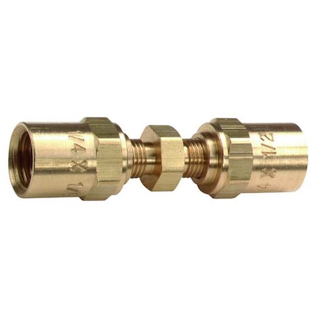 Barbed Hose Mender, Brass, 3/8