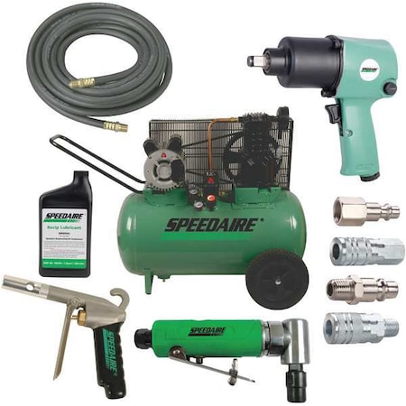 Portable Compressor Combo, 20 gal, Horiz. MPN:7DW87