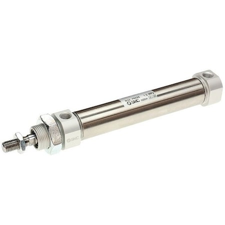 Round Body Cylinder, 25 mm Bore, 10 mm Stroke, ISO Double Acting, Stainless Steel . MPN:CD85F25-10-B