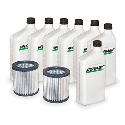 Air Compr Maint Kit 7 qt Oil Air Filters MPN:1WF48