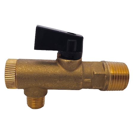 Filter Ball Valve, Brass, 1/4in Drain Port MPN:FBV-255025
