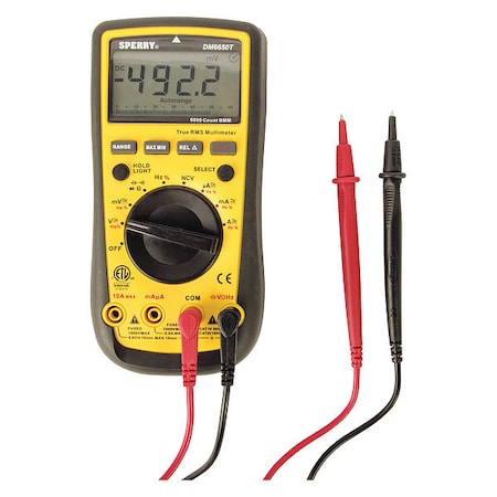 Digital Multimeter, True RMS, 10 Func. MPN:DM6650T