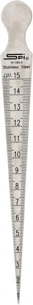 1/32 to 5/8 Inch Measurement, 1 Leaf Taper Gage MPN:14-180-4