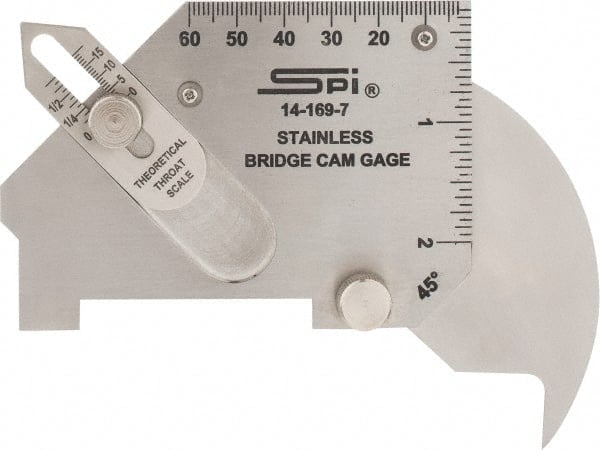 1/8 to 3/4 Inch Stainless Steel Bridge Cam Gage MPN:14-169-7