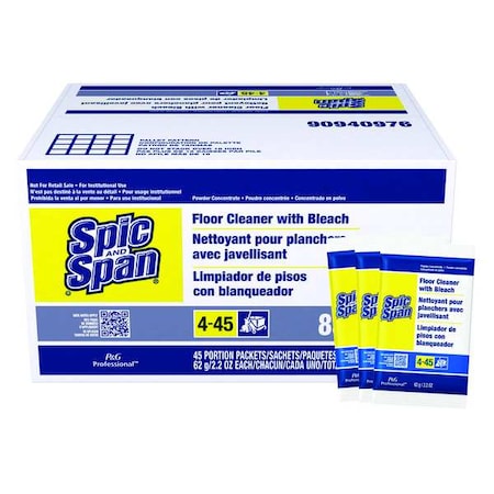 Powder Bleach Floor Cleaner, 2.2 oz., PK45 MPN:02010