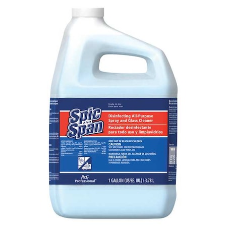Liquid Glass Cleaner, 1 gal., Clear, Blue, Unscented, Jug, 3 PK MPN:58773