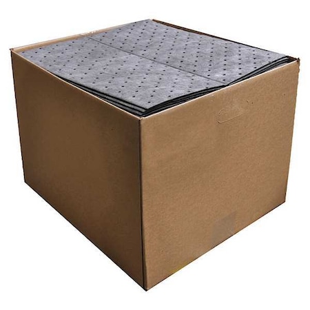 Sorbent Pad, 48 gal, 16 in x 18 in, Universal, Gray, 200 PK MPN:DB-7200BX