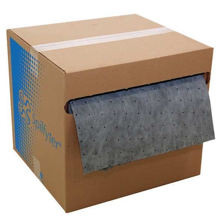Sorbent Roll, 28 gal, 16 in x 150 ft, Universal, Gray, Polypropylene MPN:DB-914