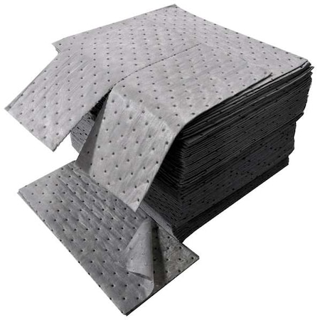 Sorbent Pad, 24 gal, 16 in x 18 in, Universal, Gray, 100 PK MPN:DS-72