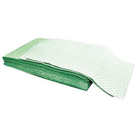 Sorbent Pad, 18 gal, 32 in x 64 in, Universal, Green, 20 PK MPN:G-3264L