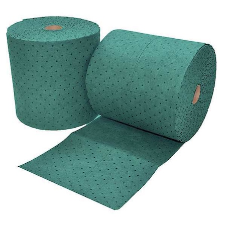 Sorbent Roll, 46 gal, 16 in x 150 ft, Universal, Green, 2 PK MPN:G-98