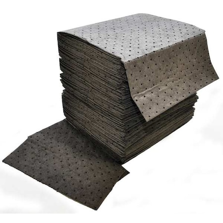 Sorbent Pad, 28 gal, 16 in x 18 in, Universal, Gray, Polypropylene MPN:GFF-72